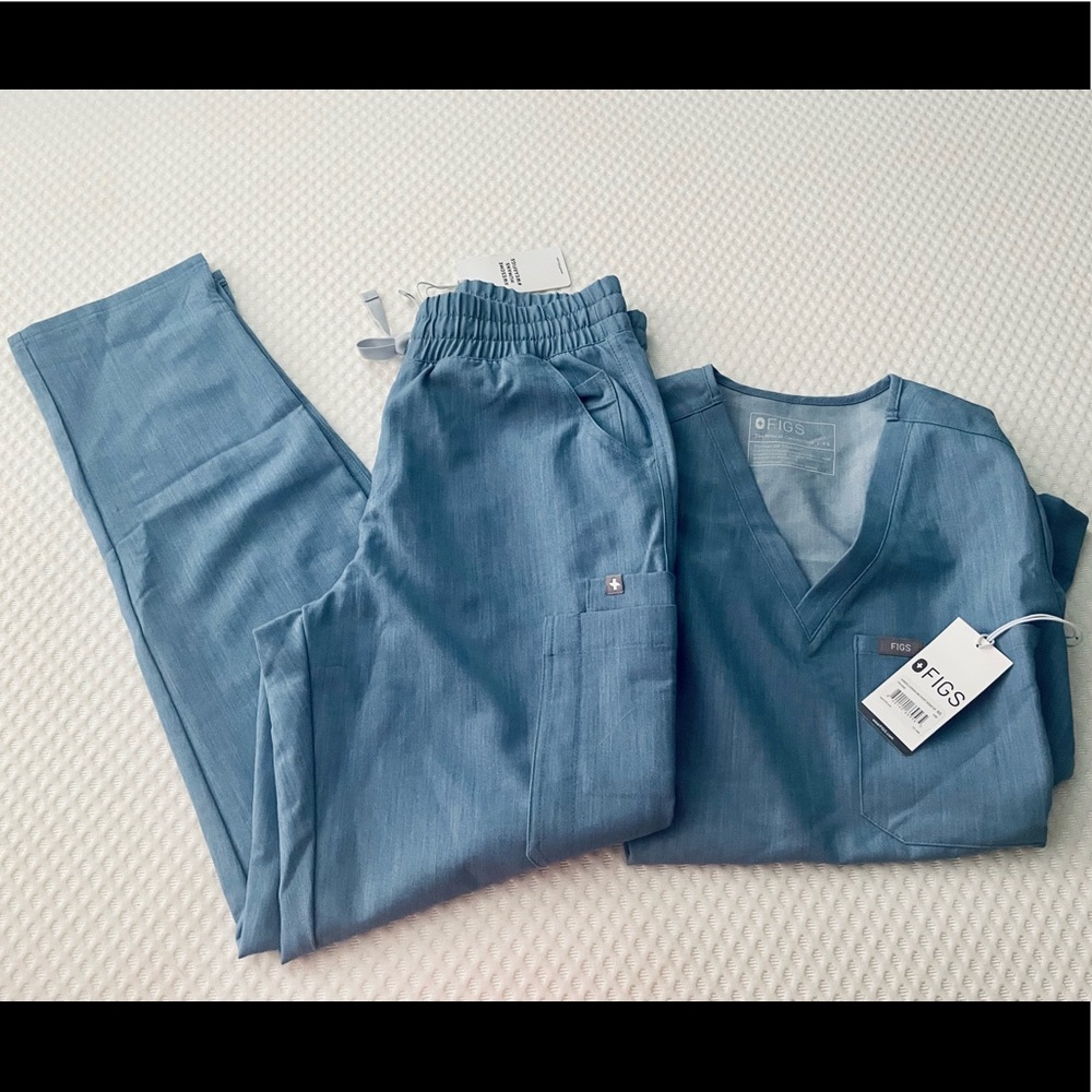 NWT Figs Indigo Scrub Set